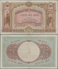 Azores: Banco de Portugal with overprint ”MOEDA INSULANA” on PORTUGAL #82, P.13, still great condition with bright colors, obviously pressed with some...