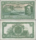 Bahamas: The Bahamas Government 4 Shillings L.1919, P.5, very nice and beautiful note with bright colors and still strong paper, washed and pressed wi...