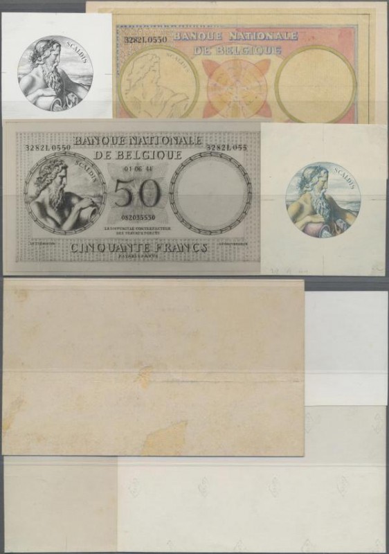 Belgium: Banque Nationale de Belgique, highly rare set including a photographic ...