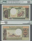 Cameroon: Banque des États de l'Afrique Centrale - République Fédérale du Cameroun 10.000 Francs ND(1972), P.14, tiny spots at upper margin and loer r...