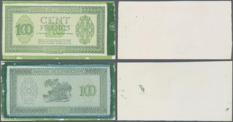 Djibouti: 100 Francs ND(1945) PROOF of P. 16p, a highly rare and rarely offered ...