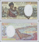 Djibouti: 10.000 Francs ND(1984-99), P.39b in perfect UNC condition.
 [differenzbesteuert]