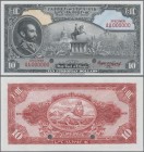 Ethiopia: The State Bank of Ethiopia 10 Dollars ND(1945) SPECIMEN with signature Rozell, P.14cs, red serial number AA000000, red overprint ”Specimen” ...