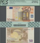 EURO: European Central Bank 50 Euros 2002 (2011-13), prefix letter P = NETHERLANDS and signature Mario Draghi, P.17p, perfect uncirculated condition a...