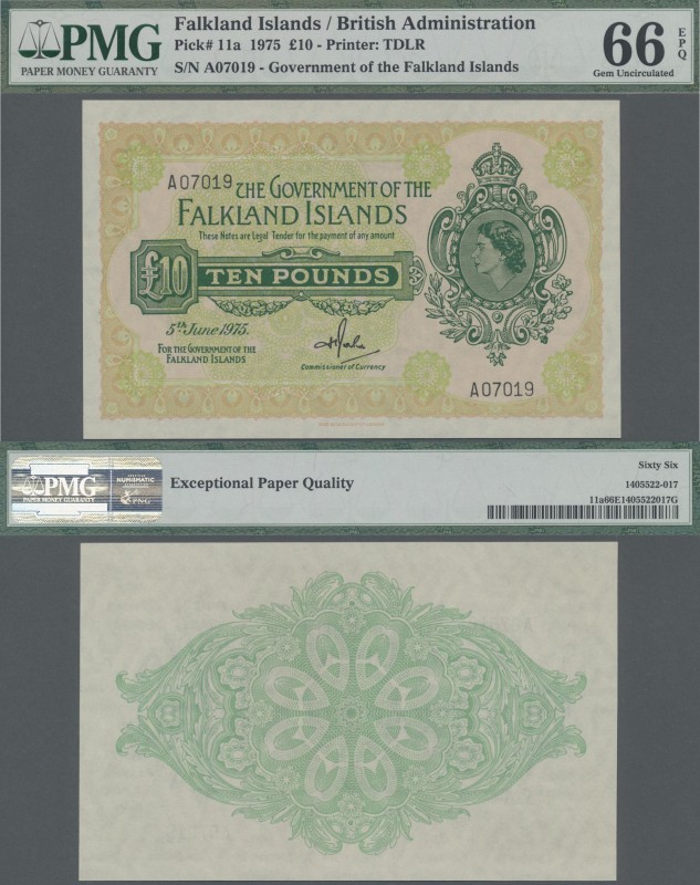 Falkland Islands: The Government of the Falkland Islands 10 Pounds June 5th 1975...