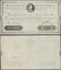 France: Domaines Nationaux 60 Livres Assignat of the June 19th 1791 issue, P.A44, still nice with small traces of tape on back and a few tiny tears at...