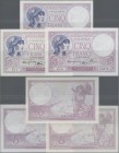 France: Banque de France set with 3 banknotes 5 Francs 1939 with signature title: Le Caissier Général & Le Secrétaire Général, P.83 (Fay.4.1, 4.5, 4.1...