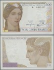 France: 300 Francs ND(6.10.1938) prefix ”K” P. 87, Fayette 29.1 still nice condition with strong paper, tiny pinholes at lower left, soft vertical fol...