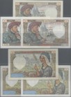 France: Banque de France set with 3 banknotes 50 Francs 1941/42 ”Jacques Coeur”, P.93 (Fay.19.9, 19.17, 19.18), Condition: UNC/XF+/VF+. (3 pcs.)
 [di...