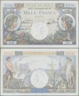 France: Banque de France 1000 Francs November 28th 1940 ”Commerce et Industrie”, P.96a with signatures: de Bletterie / Rousseau / Favre-Gilly (Fay.39....
