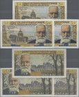 France: Banque de France set with 3 banknotes 5 Nouveaux Francs 1955/60/65 ”Victor Hugo”, P.141a, all in about VF/VF+ condition (Fay.6.5, 6.19, 6.20)....