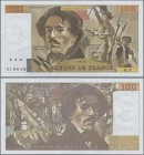 France: Banque de France 100 Francs 1978 ”Ferdinand-Victor-Eugène Delacroix”, P.153 (Fay.68.3), almost perfect condition with soft vertical bend at ce...