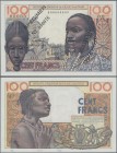 French West Africa: Institut d'Émission de l'Afrique Occidentale Française et du Togo 100 Francs 1950's SPECIMEN, P.46s with Specimen number 000076 in...