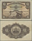 Gibraltar: Very nice and rare set with 4 banknotes of the of the 5 Pounds June 1st 1942 issue, P.16a, printed by Waterlow & Sons, one of them with mar...