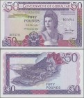Gibraltar: 50 Pounds 1986, P.24, tiny spot at left border, otherwise perfect. Condition: aUNC/UNC
 [differenzbesteuert]