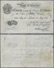 Great Britain: Operation ”BERNHARD” forgery of 50 Pounds 1935, London branch, signature K.O. Peppiatt, P.338x, lightly stained paper with folds and ti...