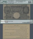 Great Britain: Axis Propaganda Note 1 Pound with Arabian text on back, ND(1942), P.NL (Schwan-Boling 192), almost perfect condition with a few pinhole...