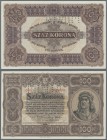 Hungary: Ministry of Finance 100 Korona 1920 SPECIMEN with perforation ”MINTA” and red serial number 000 000000, P.63s in perfect UNC condition. Rare!...