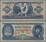 Hungary: Magyar Nemzeti Bank 20 Forint 1947 SPECIMEN, P.162s with red overprint ”MINTA” and serial number C000 000250, almost perfect condition and un...