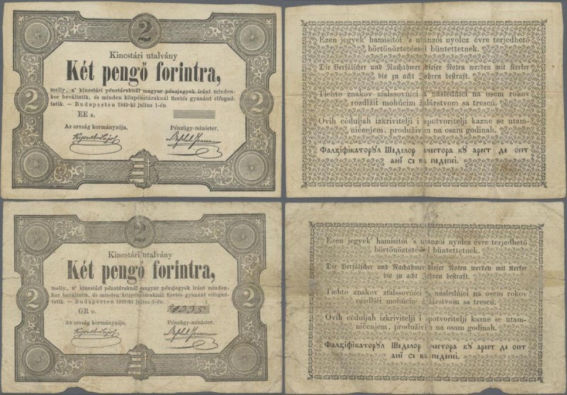 Hungary: Ministry of Finance – State Treasury notes, pair of the 2 Pengő Forintr...