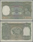 India: 100 Rupees ND(1937-43), place of issue CALCUTTA with signature Deshmuk, P.20e in excellent condition with a tiny pinhole at left as usually, mi...