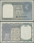 India: 1 Rupee 1940, P.25a in nearly perfect condition with a tiny dint at upper right corner and lightly spot at left border. Condition: aUNC
 [zzgl...