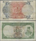 Iran: Imperial Bank of Persia 2 Tomans dated September 6th 1927 with additional overprint ”Payable at Teheran only” on back, P.12, great note in still...