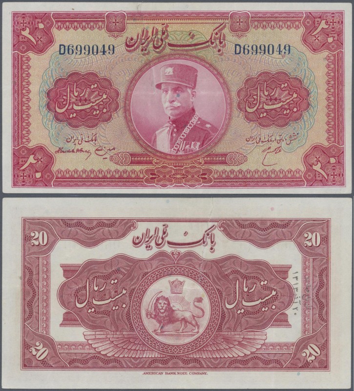 Iran: Bank Melli Iran 20 Rials SH1313 (1934), signature at left in Latin handwri...