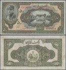 Iran: Bank Melli Iran 50 Rials SH1313 (1934), both signatures in Farsi, P.27b, small repair at upper left corner, otherwise nice with small spots and ...