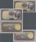 Iran: Bank Melli Iran pair of the 10 Rials SH1317 (1938) without date stamp on back, P.33Aa, one in VF+ with soft folds and one in F+ with folds and s...