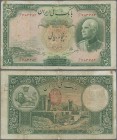 Iran: Bank Melli Iran 50 Rials with red outlined date stamp with SH1319 on back, P.35Ad, tiny repairs at upper and lower margin, toned paper with smal...