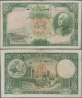Iran: Bank Melli Iran 50 Rials with red date stamp SH1320 on back, P.35Ae, still nice with small tear at upper margin, some folds and lightly toned pa...