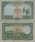 Iran: Banque Mellié Iran 1000 Rials with red stamp on back, SH 1321, P.38c, still nice with bright colors, small taped tears and tiny pinholes at cent...