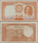 Iran: Bank Melli Iran, 20 Rials ND(1944), P.41, small margin splits, some folds and lightly toned paper, Condition: F/F+.
 [zzgl. 19 % MwSt.]