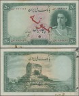 Iran: Bank Melli Iran, 50 Rials ND (1944), P.42s, Specimen with overprint ”Specimen” and serial number 000000 in Persian numerals, cancelled with one ...