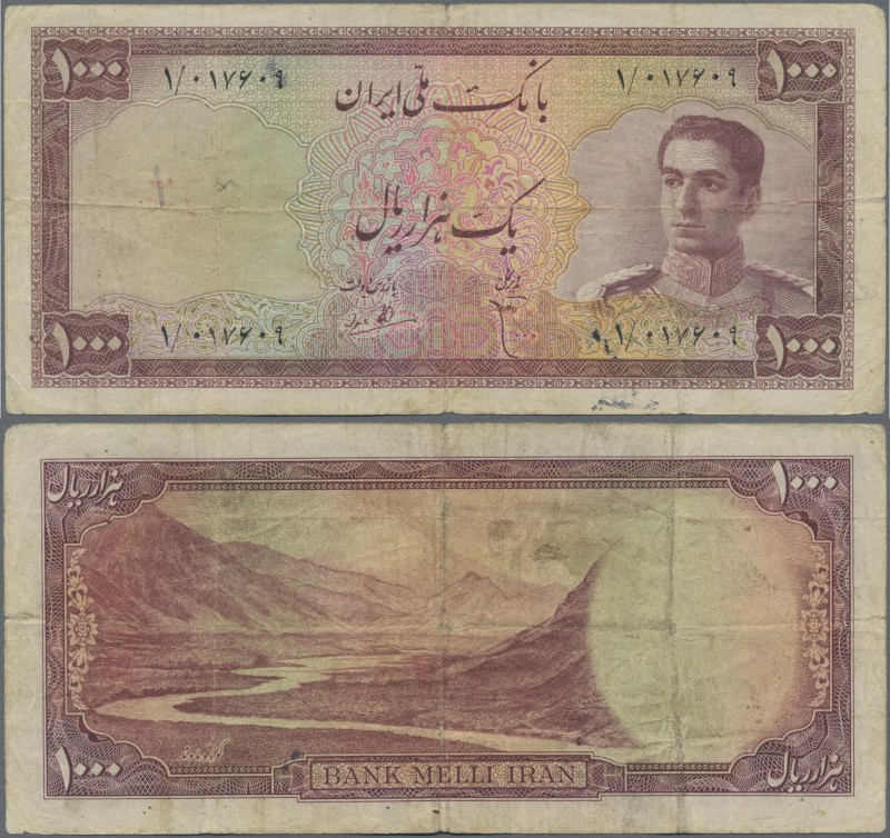 Iran: Bank Melli Iran, 1000 Rials ND(1951), P.53, highest denomination of this s...