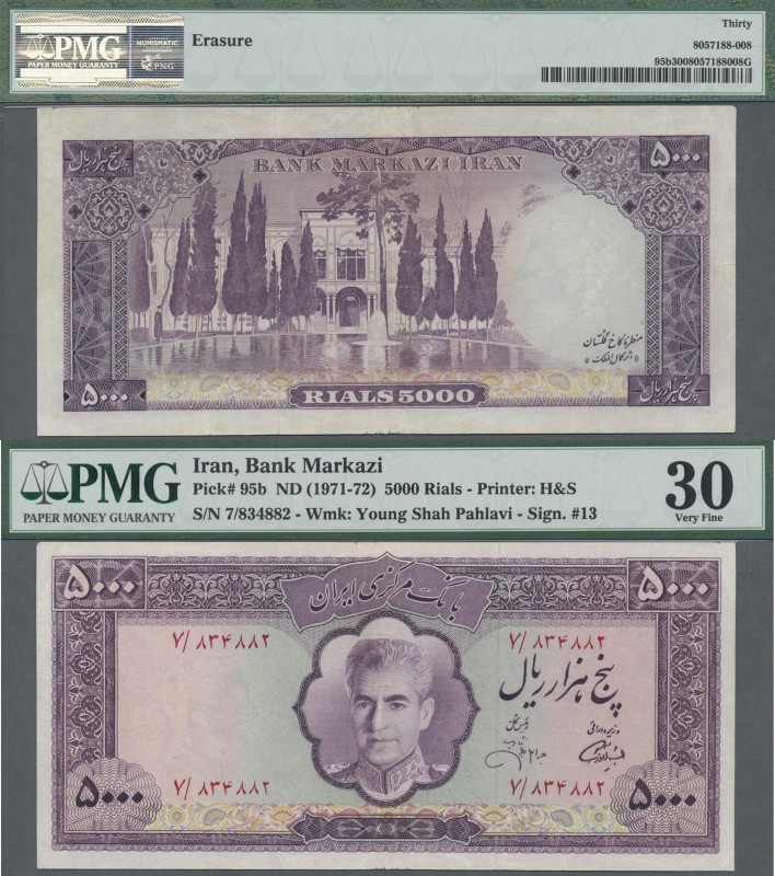 Iran: Bank Markazi Iran 5000 Rials ND(1971-72), P.95b with signatures: Abdol Ali...