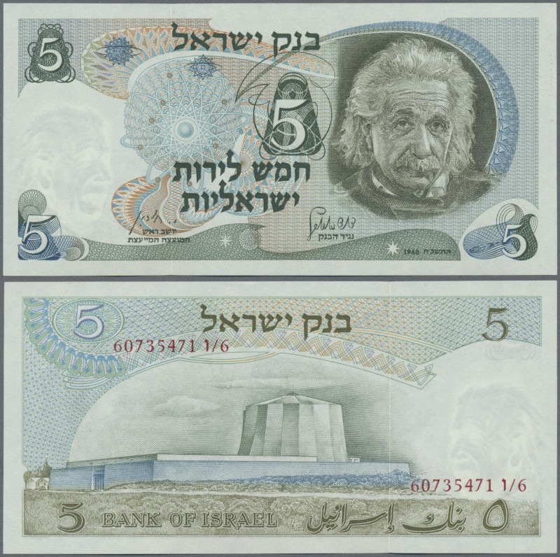 Israel: Bank of Israel 5 Lirot 1968, P.34, commemorative issue by Isranumis Ltd....