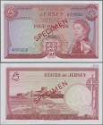 Jersey: The States of Jersey 5 Pounds ND(1963) SPECIMEN with signature: F. N. Padgham, P.9as with handwritten Specimen number 316 at upper margin on b...