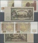 Latvia: Set with 3 banknotes 20 Latu 1935 P.30 (VF), 20 Latu 1992 P.45 (UNC) and 20 Latu 2007 P.55 (UNC). (3 pcs.)
 [differenzbesteuert]