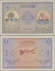 Maldives: Maldivian State / Government Treasurer 5 Rufiyaa 1960, P.4b with tiny dint at upper right corner, otherwise perfect, Condition: aUNC/UNC.
 ...