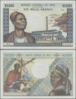 Mali: Banque Centrale du Mali 10.000 Francs ND(1970-84), P.15b, fantastic condition with great embossing, strong and originally wavy French banknote p...
