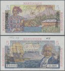 Martinique: Caisse Centrale de la France d'Outre-Mer 5 Francs ND(1947-49) SPECIMEN, P.27s with zero serial number and ”Specimen” perforation and stamp...