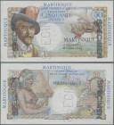 Martinique: Caisse Centrale de la France d'Outre-Mer 50 Francs ND(1947-49) SPECIMEN, P.30s with zero serial number and ”Specimen” perforation and stam...