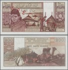 Mauritania: Banque Centrale de Mauritanie 200 Ouguiya 1973 SPECIMEN, P.2s, red overprint ”Specimen” and serial number 00000 in UNC condition.
 [diffe...