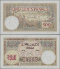 Morocco: Banque d'État du Maroc 500 Francs 1948, P.15b, nice original shape with crisp paper and bright colors, just a few soft folds and other minor ...