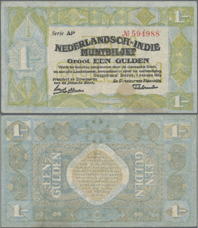 Netherlands Indies: Nederlandsch-Indie Muntbiljet 1 Gulden 1920, P.103, still gr...