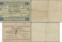 Netherlands: Ministerie van Financiën pair with 1 Gulden Zilverbon 1914 P.4a (VF) and 2.50 Gulden Zilverbon 1917 P.11 (F/F+). (2 pcs.)
 [differenzbes...