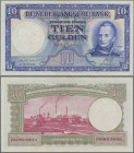 Netherlands: 10 Gulden 1945, P.75a, almost perfect condition, completely unfolded and great original shape, just a few tiny spots and some minor creas...