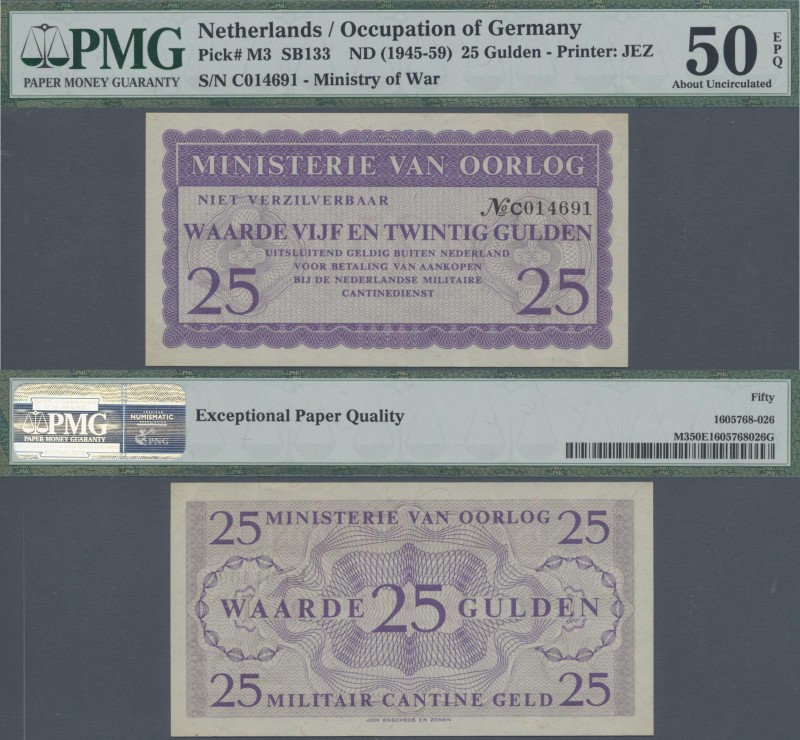 Netherlands: Ministerie van Oorlog 25 Gulden ND(1945-59), P.M3, tiny dint at upp...